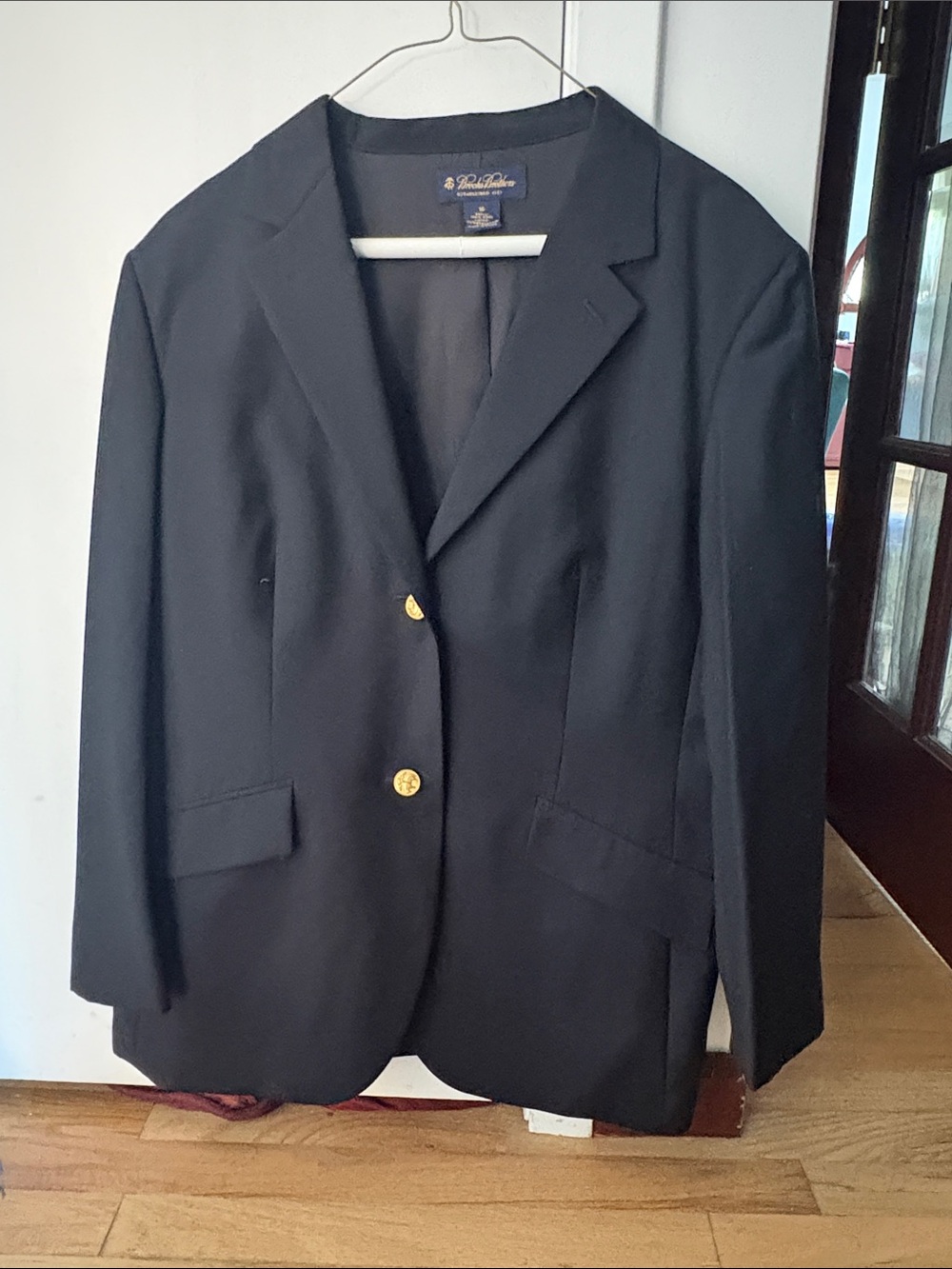 Brooks Brothers Navy Blazer with Gold Buttons Size 16